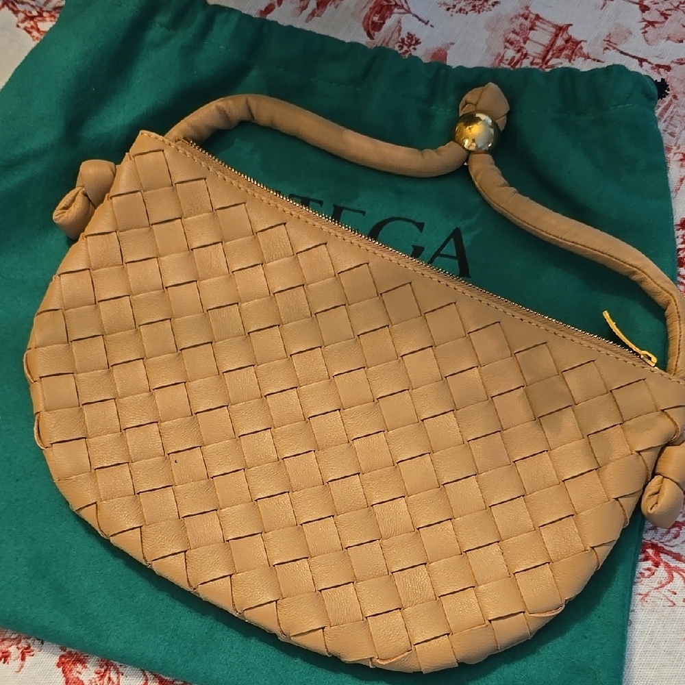 Bottega Veneta Tan Woven Leather Bag